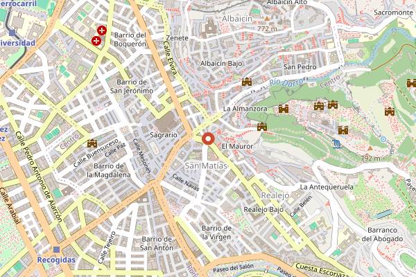 Map showing Carmela in Granada