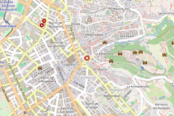 Map showing Casa Julio in Granada