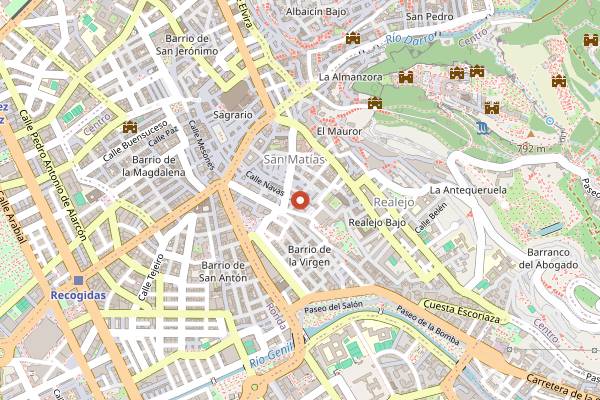 Map showing La Botilleria in Granada