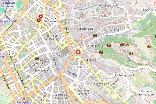 Map showing Los Manueles in Granada
