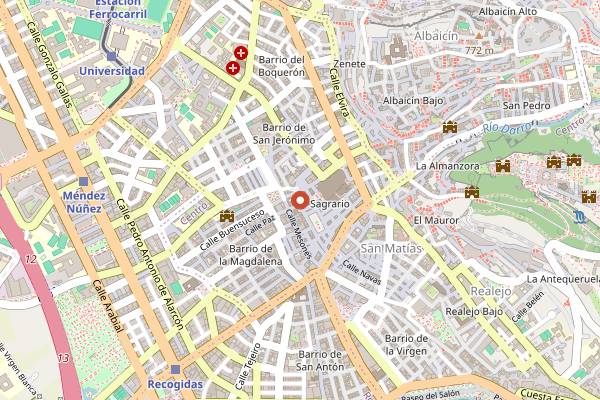 Map showing Restaurante Oliver in Granada