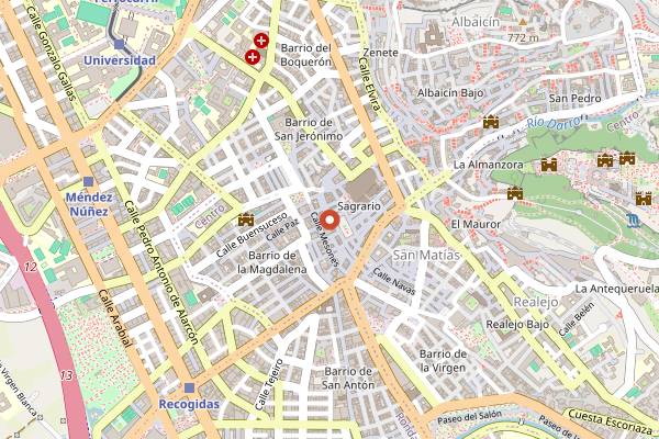 Map showing Vinos Alpujarras in Granada