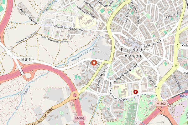 Map showing Antigua Pasteleria del Pozo in Madrid