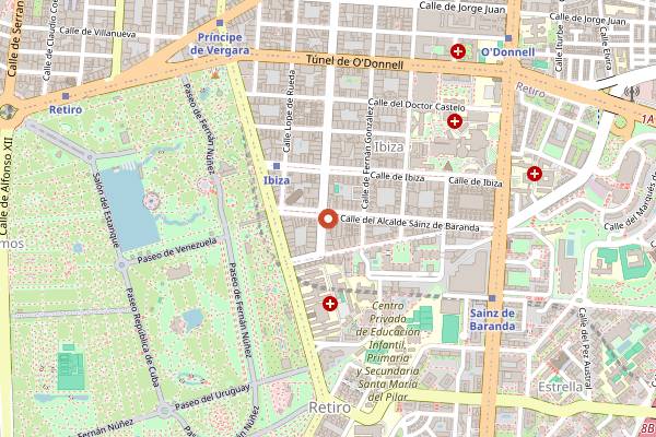 Map showing Holy Grain Bakery in Madrid