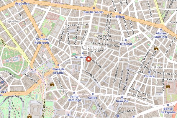 Map showing 1862 Dry Bar in Madrid