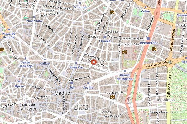 Map showing Del Diego in Madrid