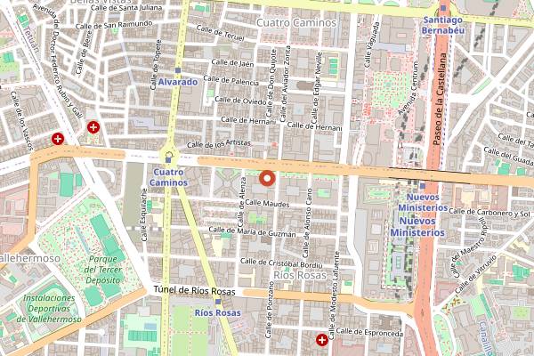 Map showing Grupeta Bar in Madrid