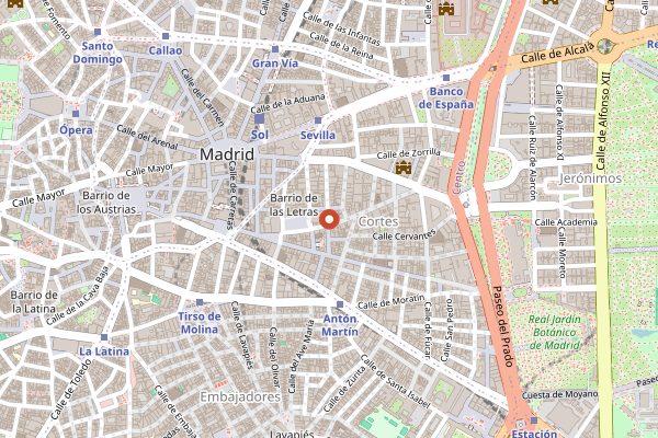 Map showing Salmon Guru in Madrid