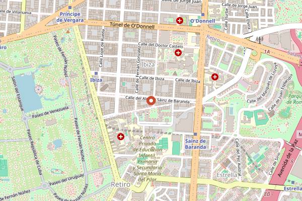 Map showing Taberna El Paleto in Madrid