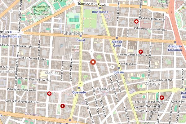 Map showing Oh Mandril in Madrid