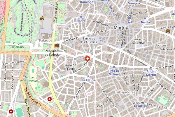 Map showing Oso Brew Co. La Osita in Madrid