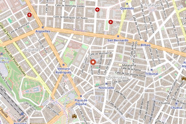Map showing Federal Cafe in Madrid