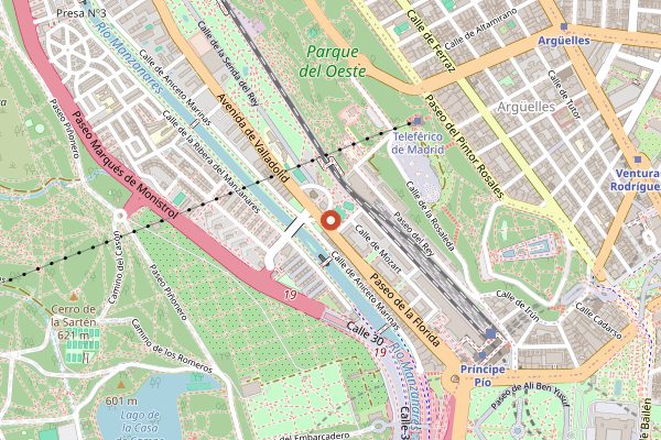 Map showing Casa Mingo in Madrid