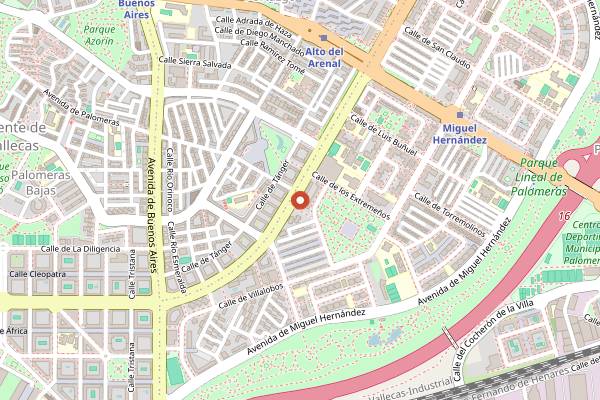 Map showing Pajarracos in Madrid