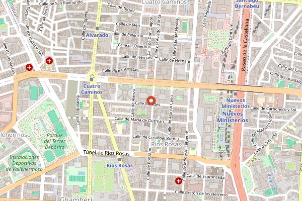 Map showing Piotta Romana in Madrid