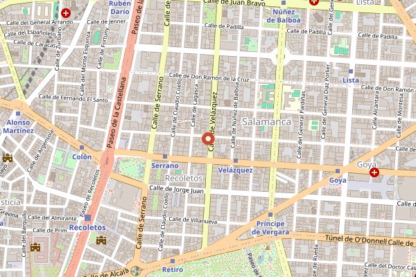 Map showing Loft 39 in Madrid
