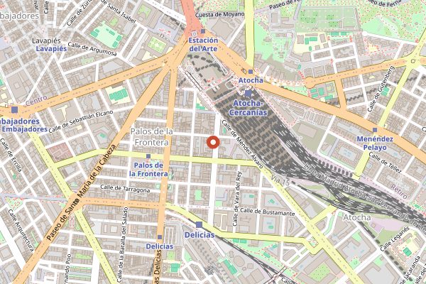 Map showing Bodegas Rosell in Madrid