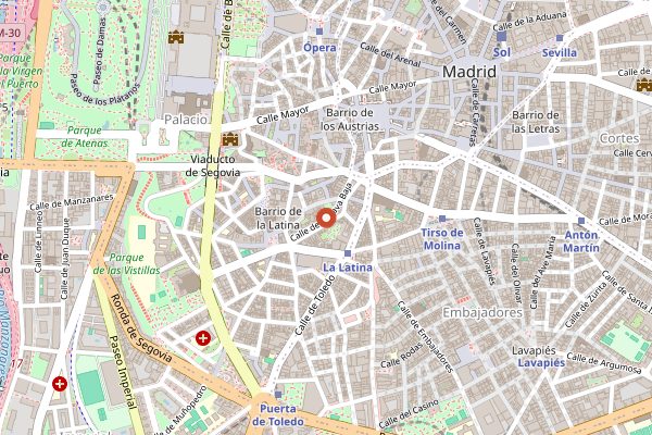 Map showing Casa Mariano in Madrid