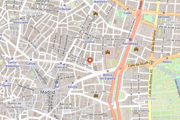 Map showing Celso y Manolo in Madrid