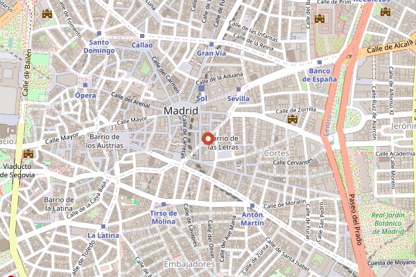 Map showing El Zerain in Madrid