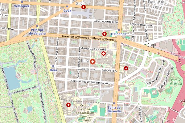 Map showing La Castela in Madrid