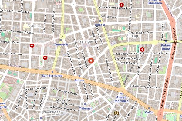 Map showing Lauricca in Madrid