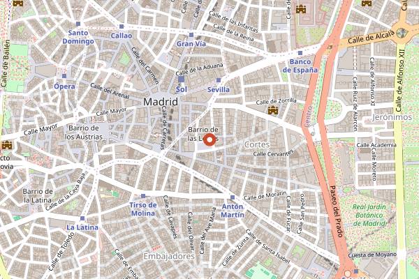 Map showing O Cacho do José in Madrid