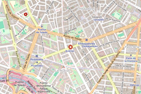 Map showing Restaurante Atrapallada in Madrid