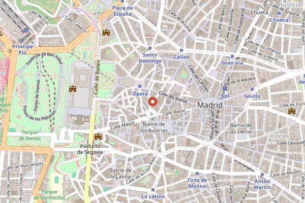 Map showing Taquería Mi Ciudad in Madrid