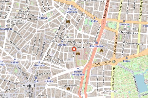 Map showing Acid Cafe in Madrid