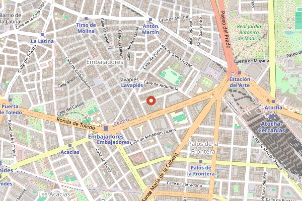 Map showing Hola Coffee Roasters in Madrid