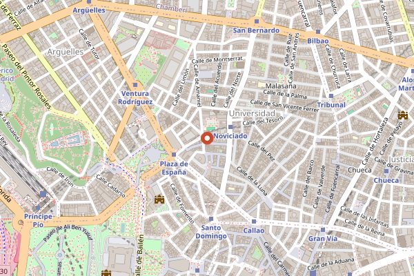 Map showing Mision Cafe Roasters in Madrid