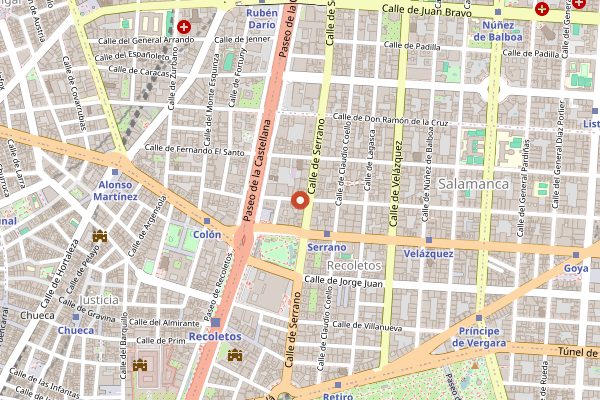 Map showing Supreme Coffee Madrid in Madrid