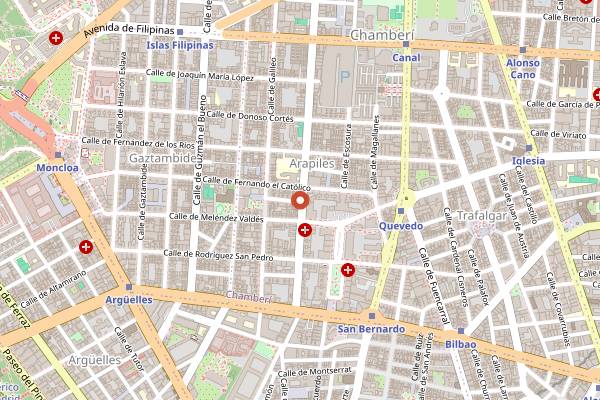 Map showing The Cooking Clubhouse in Madrid