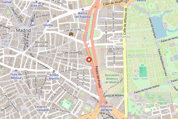 Map showing Cooking Point Madrid in Madrid