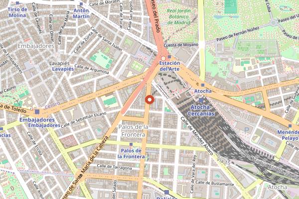 Map showing Ankara Food in Madrid