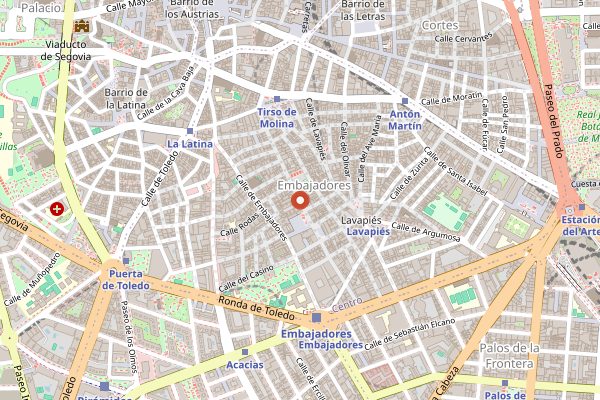 Map showing Bait Byblos in Madrid