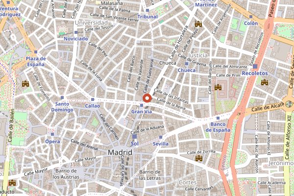 Map showing Celicioso in Madrid