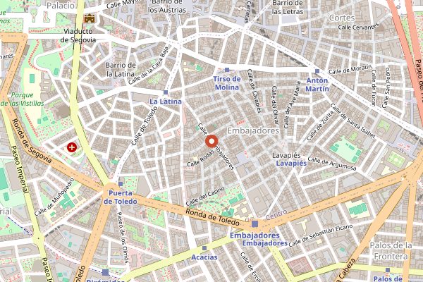 Map showing El Vergel in Madrid