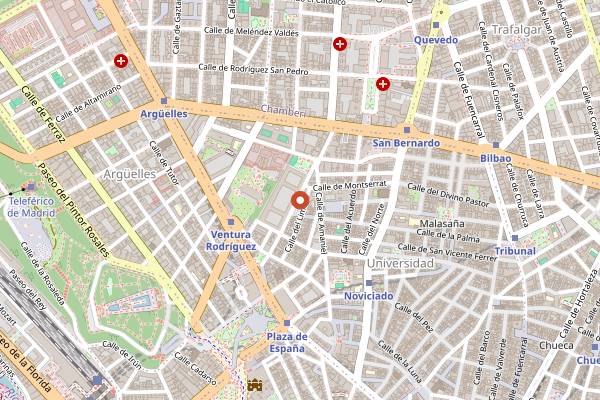 Map showing Frutas Prohibidas in Madrid