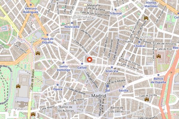 Map showing SHI-SHANG in Madrid