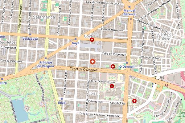 Map showing Shlen in Madrid