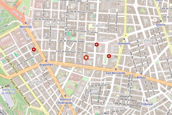 Map showing Feria del Vino Madrid in Madrid