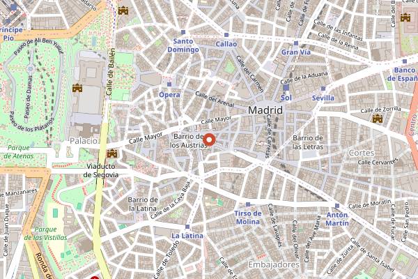 Map showing where the festival is in Madrid