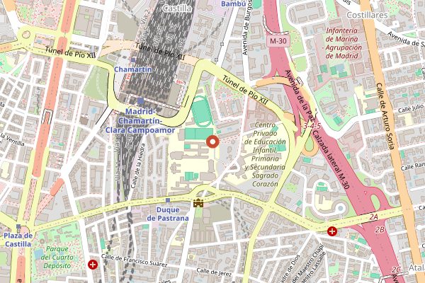 Map showing DiverXO in Madrid