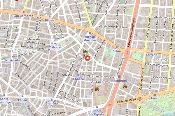 Map showing DSTAgE in Madrid