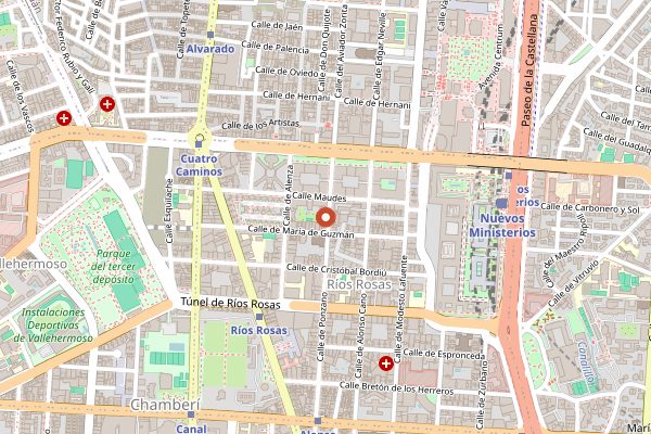 Map showing El Invernadero in Madrid