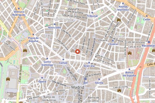 Map showing La Tasquita de Enfrente in Madrid
