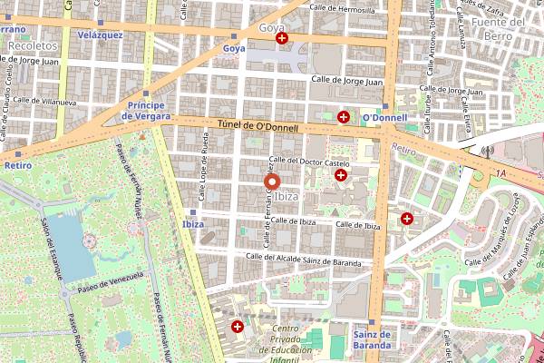 Map showing O'Grelo in Madrid