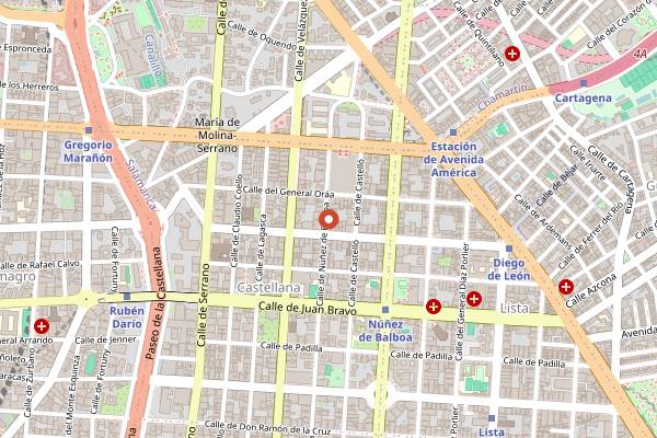 Map showing Surtopía in Madrid